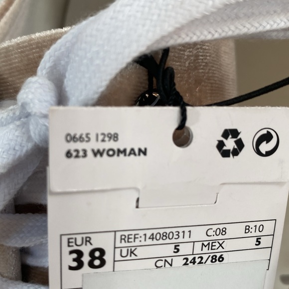 Mango Women’s Sneakers Beige Velvet US size 7.5 EUR 38 NWT - Picture 4 of 13